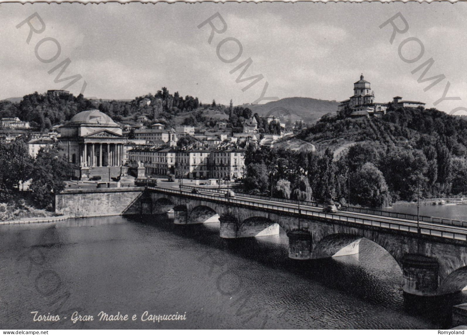 CARTOLINA  B3 TORINO,PIEMONTE-GRAN MADRE E CAPPUCCINI-STORIA,MEMORIA,CULTURA,IMPERO ROMANO,BELLA ITALIA,VIAGGIATA 1953 - Churches