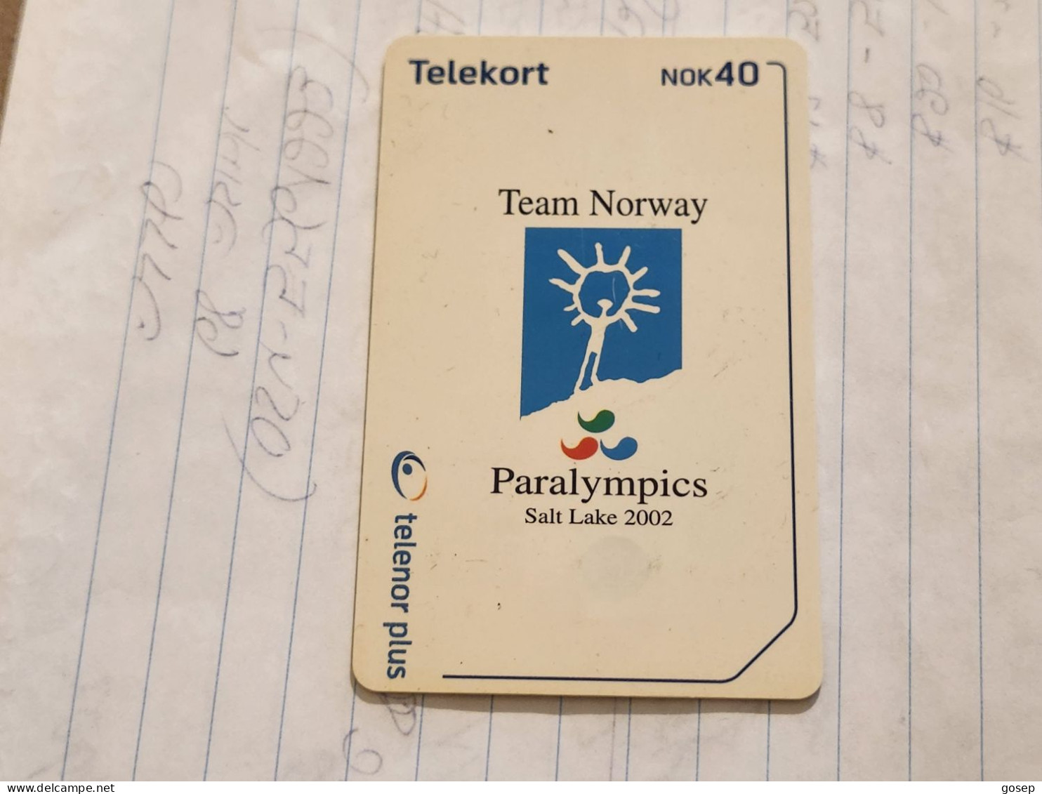 Norway-(N-236)-Salt Lake-Logo-(NOK 40)-(82)-(tirage-70.000)-(22030-00102)-used Card+1card Prepiad Free - Noorwegen