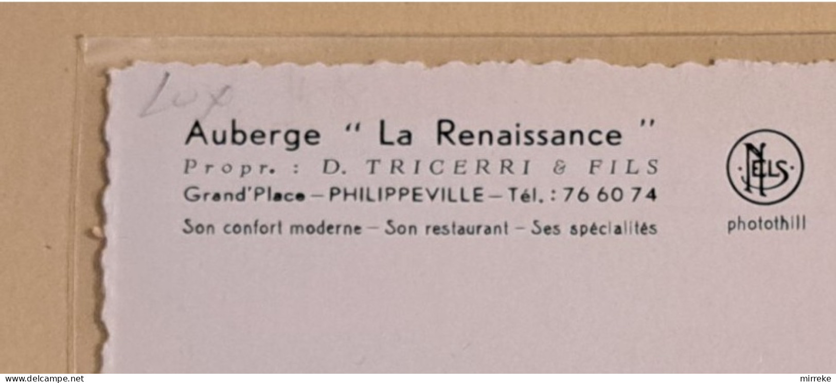 @J@  -  PHILIPPEVILLE  -  Les 4 Bras / Auberge " La Renaissance "  -  Zie / Voir / See Scan's - Philippeville