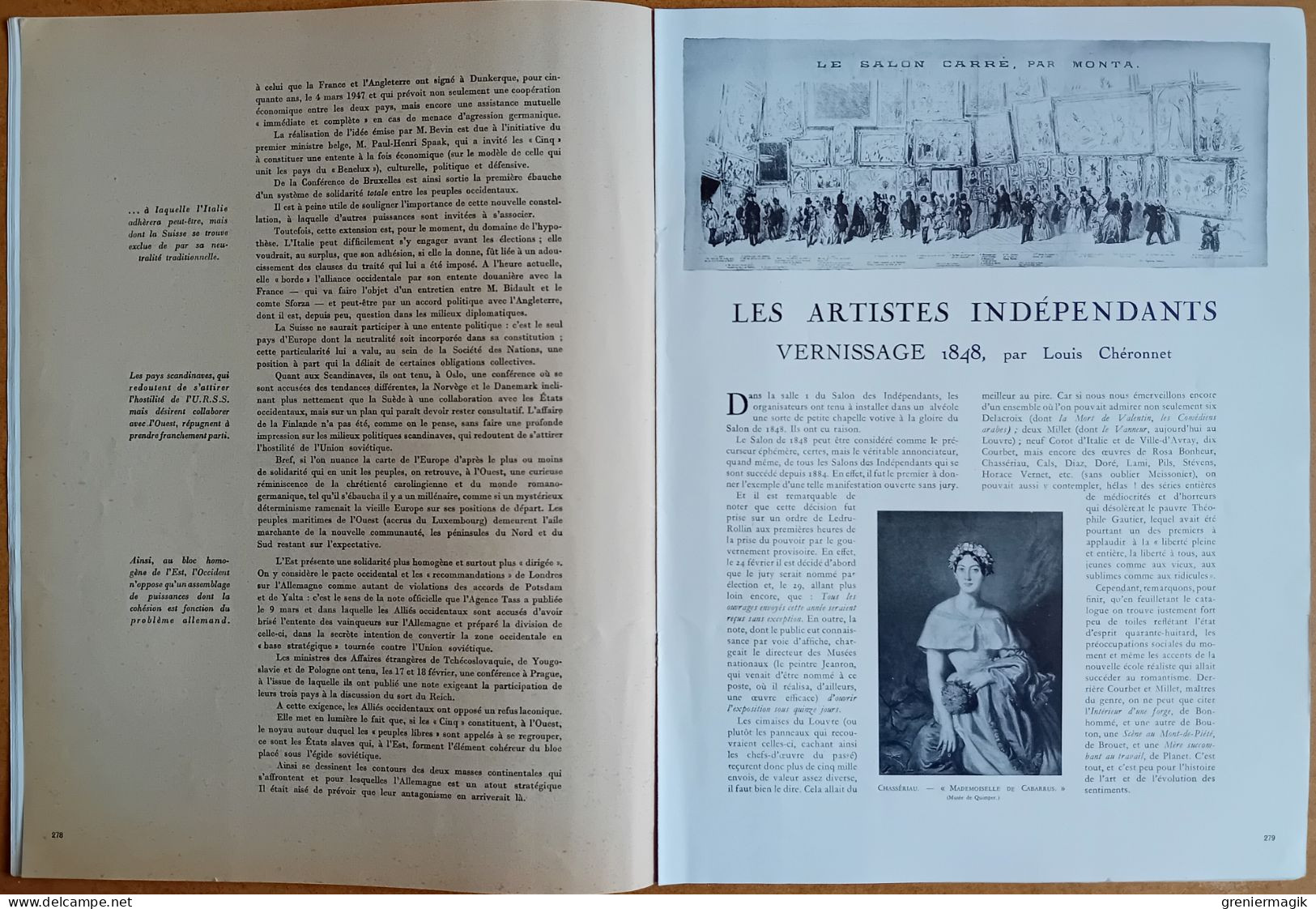 France Illustration N°129 20/03/1948 Jan Masaryk/Grèce Dodécanèse/Artistes Indépendants Vernissage 1848/Pénicilline - Testi Generali