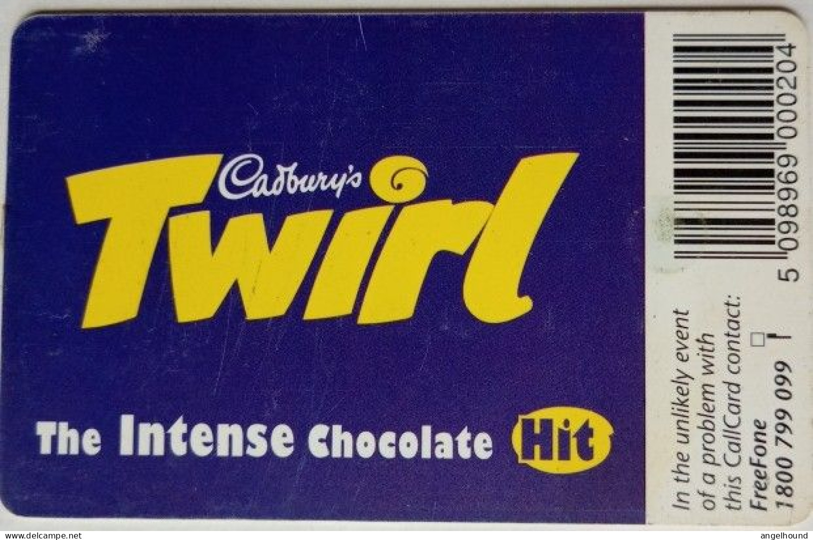 Ireland 20 Units Chip Card - Cadbury's Twirl - Irland