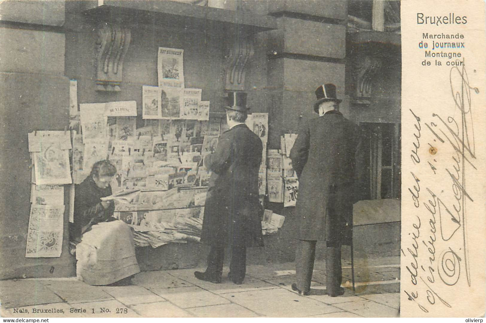 Belgique > Bruxelles > Petits Métiers - La Marchande De Journaux Montagne De La Cour - Old Professions