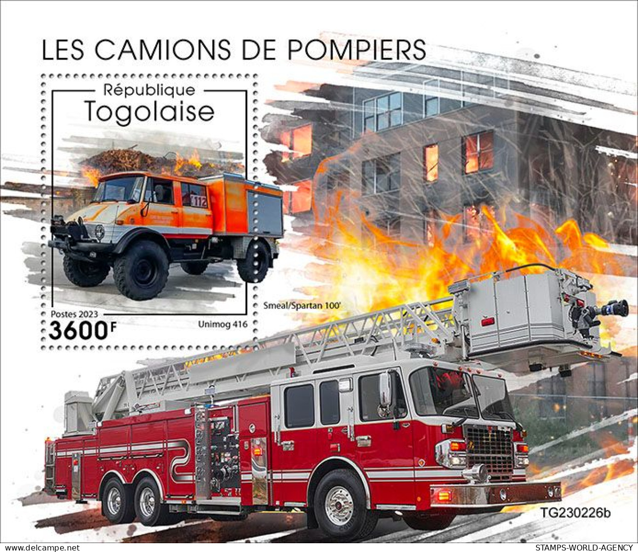 2024-01 - TOGO- FIRE TRUKS                 1V  MNH** - Camions