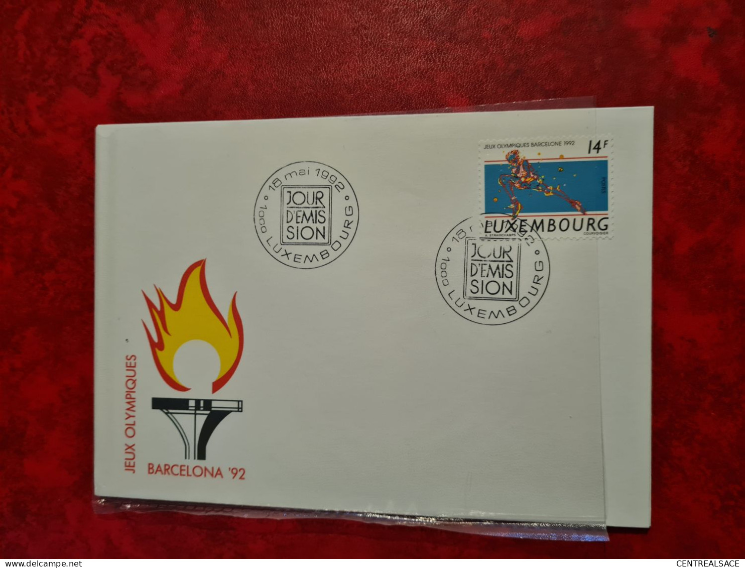 Lettre LUXEMBOURG FDC JEUX OLYMPIQUES BARCELONA  BARCELONE 1992 - Cartas & Documentos