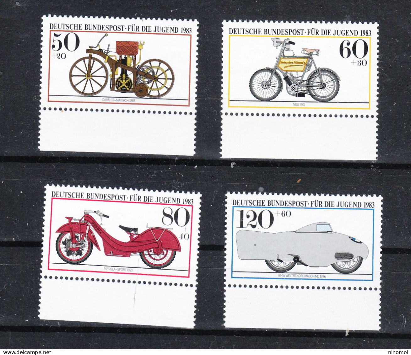 Germania  Occ.le   -   1983. Storia Della Motocicletta. Motorcycle History. Complete MNH Series - Motos