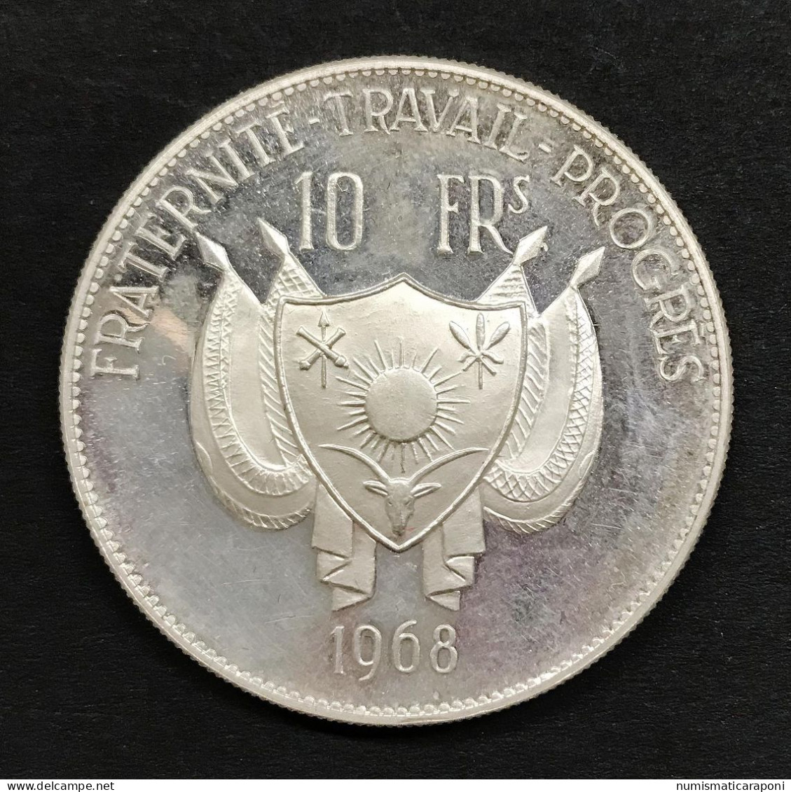 Niger 1968 10 Francs Lion Proof E.1362 - Nigeria