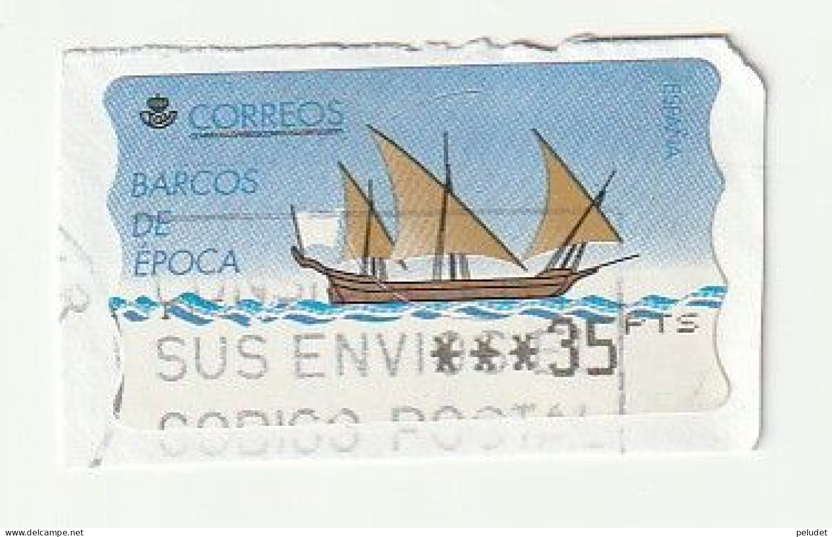 Espagne Spain España - Etiquetas Franqueo / ATM - Ancient Ships (Jabeque Tajo) - Mi AT19, Yt D18 - 1998 - Automaatzegels [ATM]