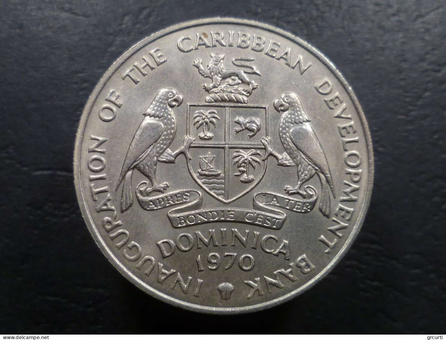 Dominica - 4 Dollars 1970 - Inaugurazione Banca Caraibica Per Lo Sviluppo - F.A.O. - KM# 11 - Territoires Britanniques Des Caraïbes