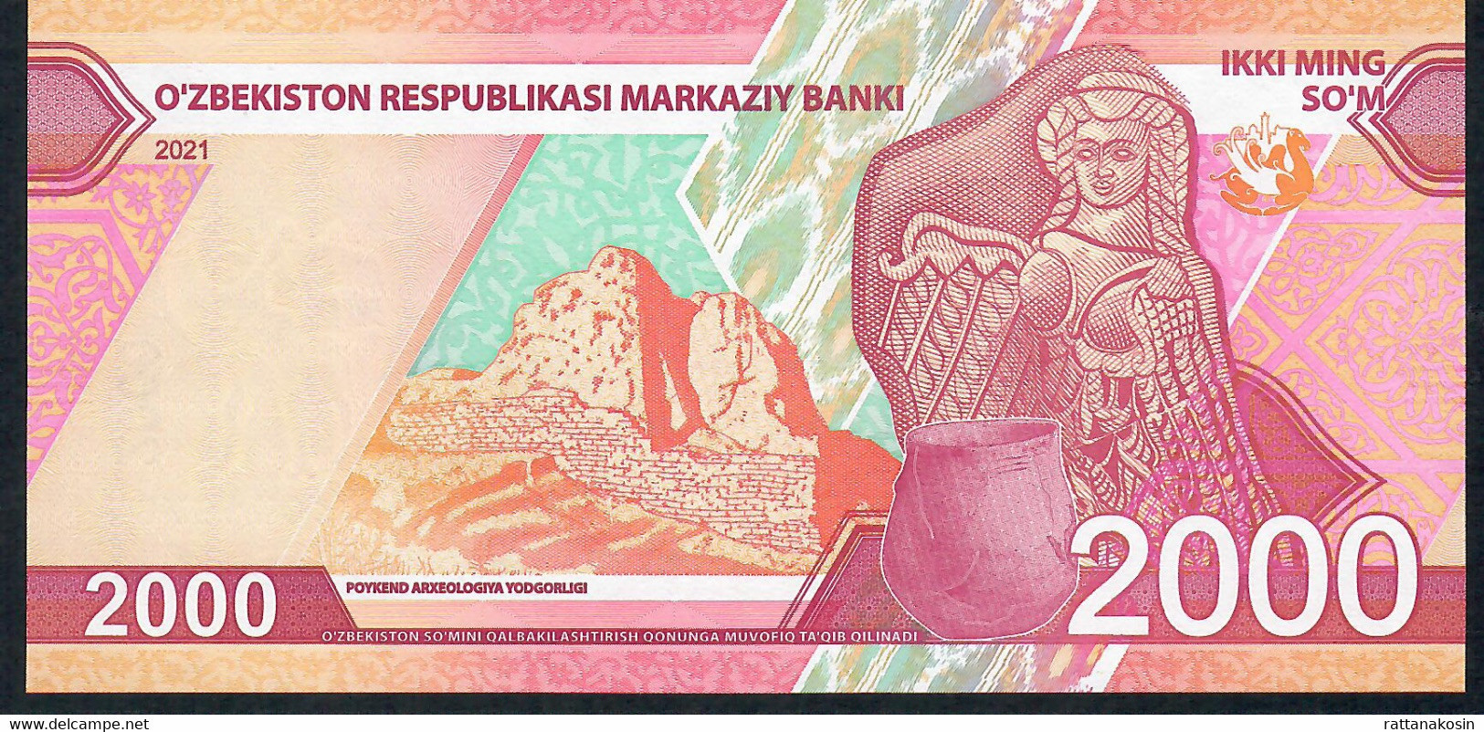 UZBEKISTAN NLP 2000 SOM 2021#CC   UNC. - Usbekistan