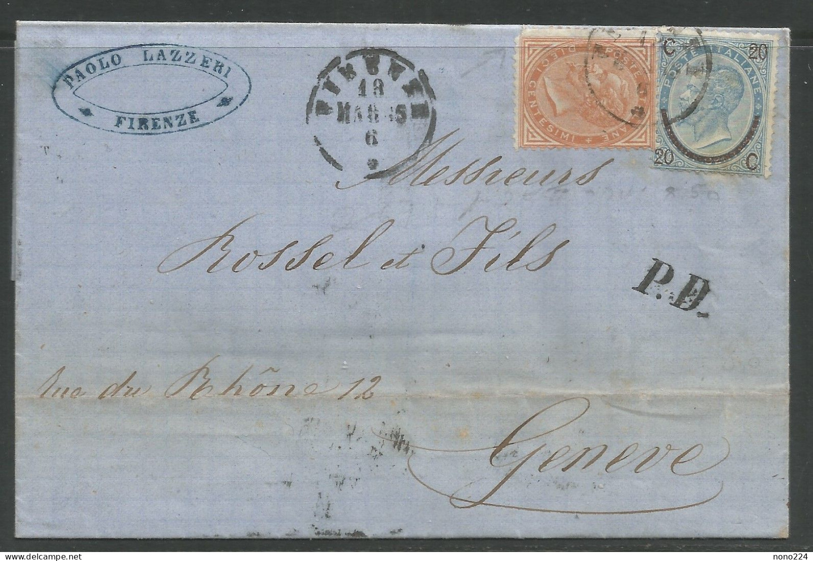 Lettre De 1865 ( Italie ) - Other & Unclassified