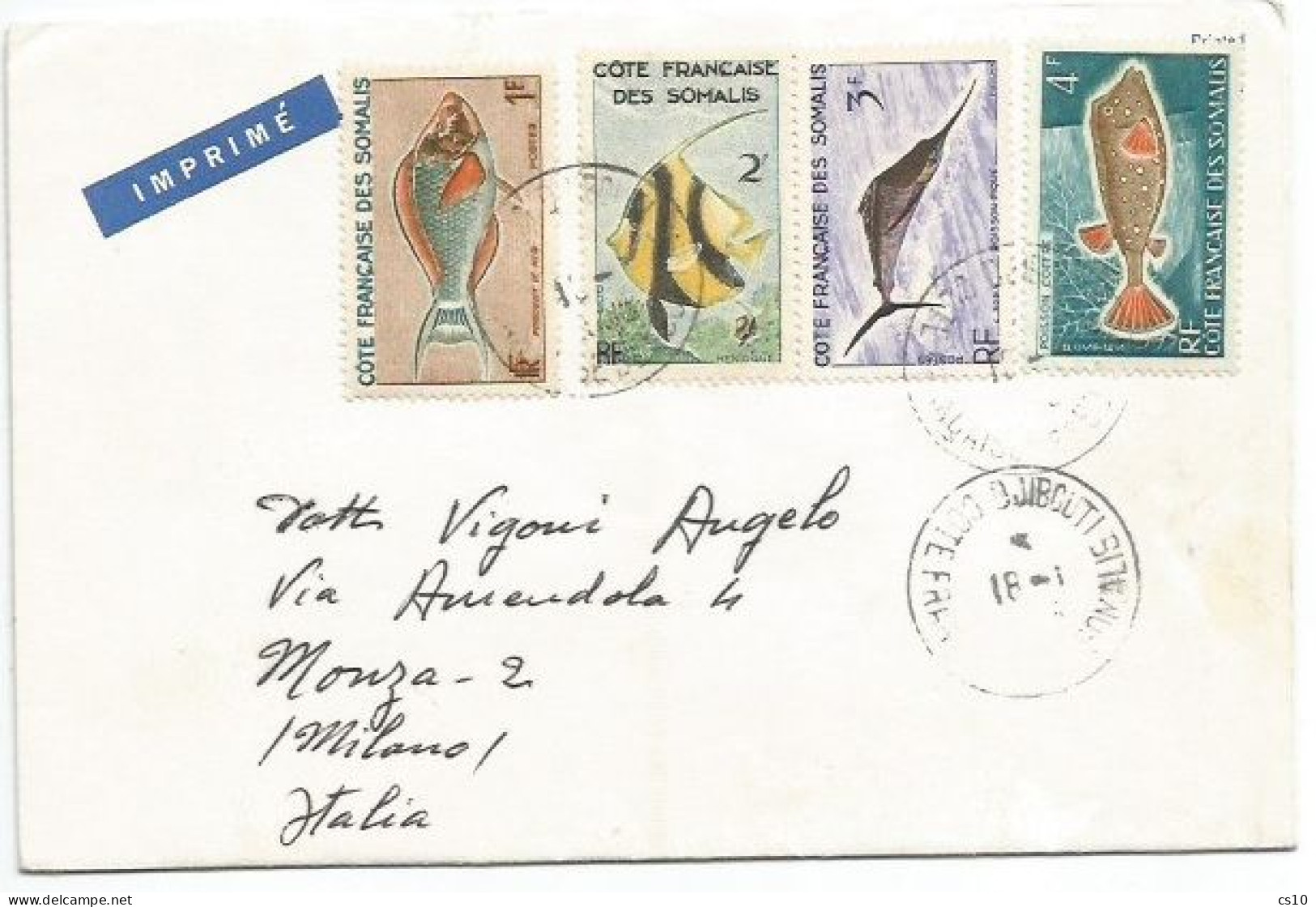 Cote Francaise Des Somalis   Imprimé Abbott Eritromicina Dear Doctor 18jan1965 X Italie - Lettres & Documents