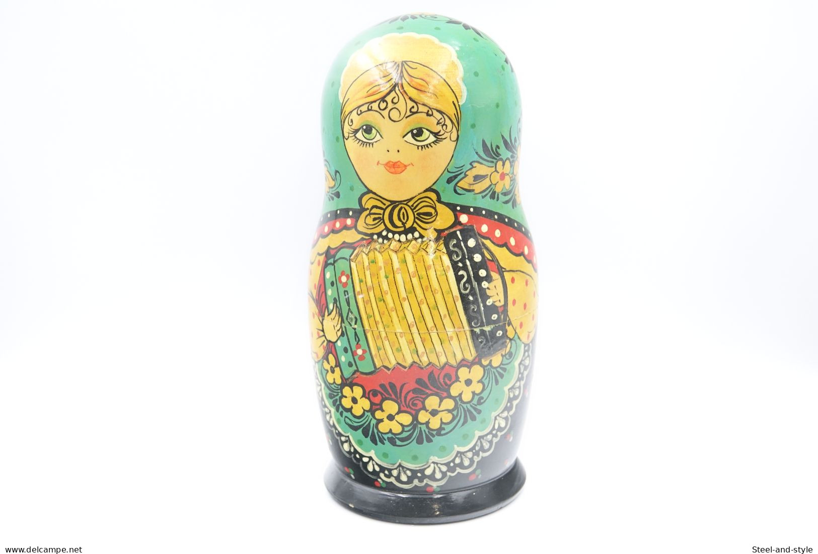 Design :  NESTING DOLLS : FOLK ART - Matryoshka - Hand Painted - Made In Russia USSR ( Sitnikovo ) - 1950's - H:16cm - Oosterse Kunst