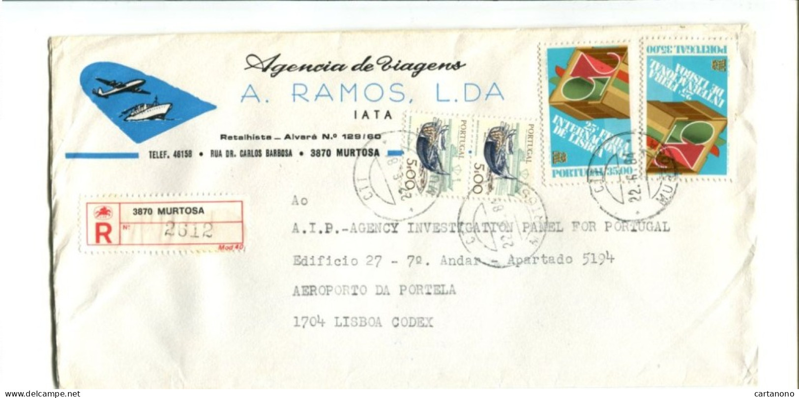 PORTUGAL - Affranchissement Sur Lettre Recommandée - Lettres & Documents