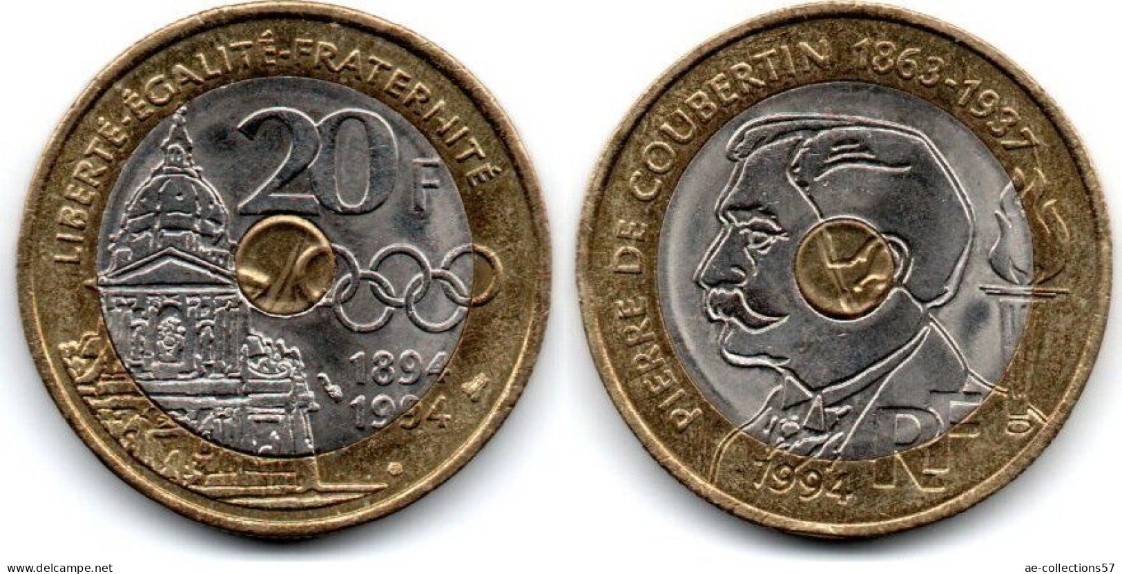 MA 30720 /  20 Francs 1994 Coubertin SUP - 20 Francs
