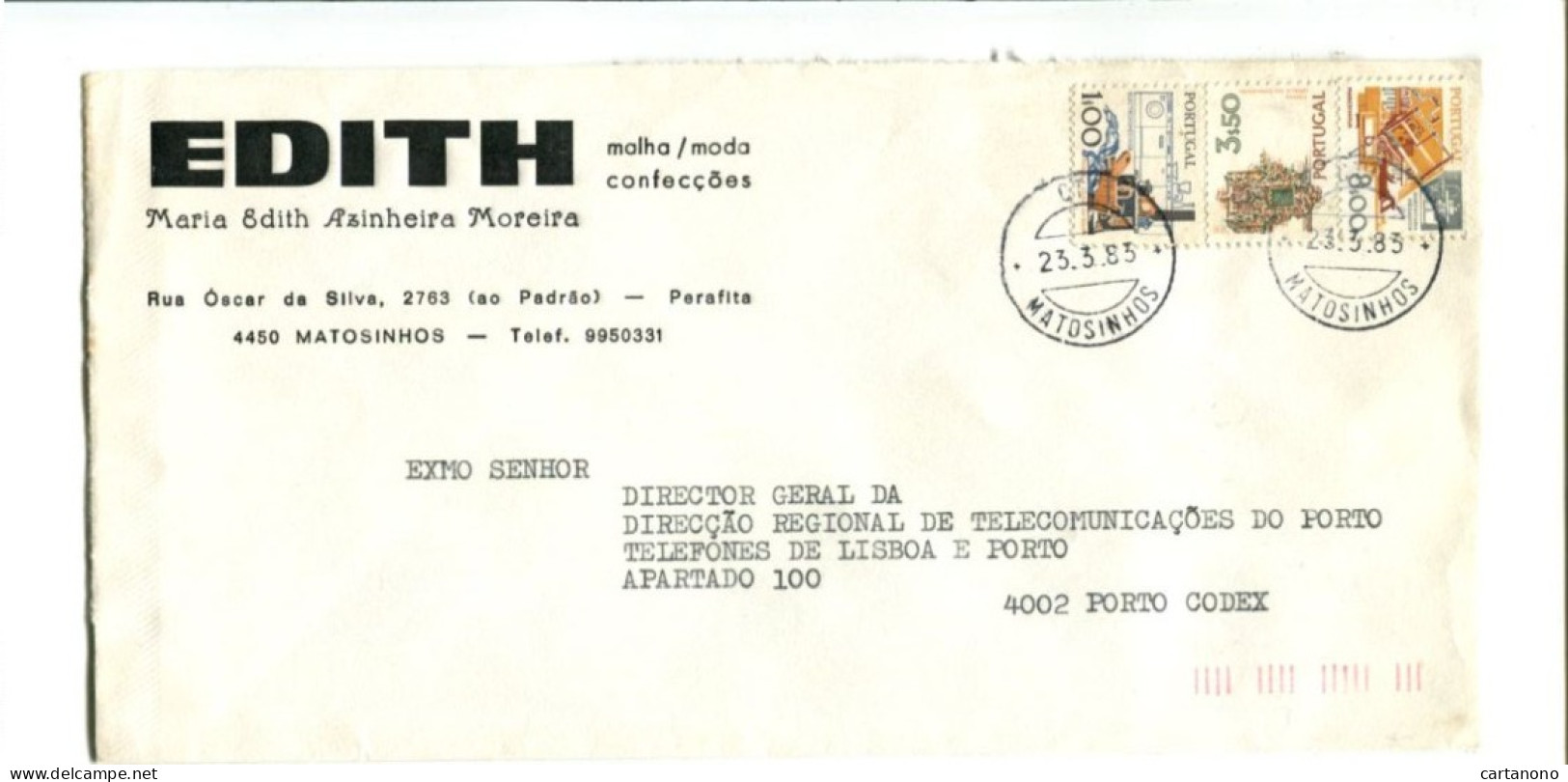 PORTUGAL - Affranchissement Sur Lettre Intérieure - Lettres & Documents