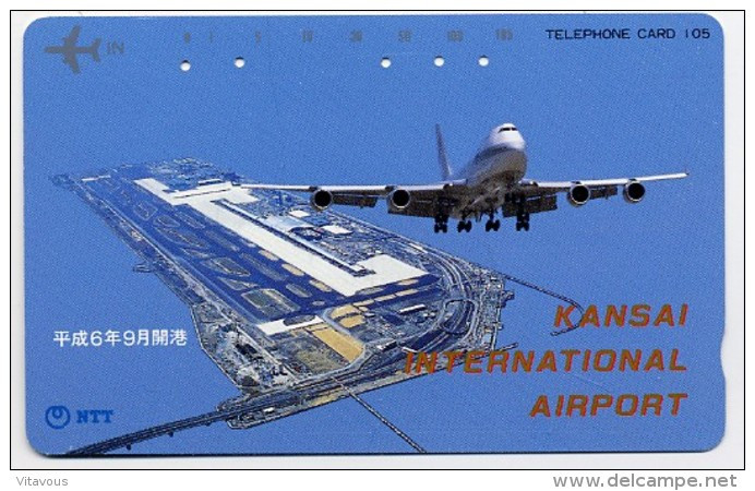 Avion Jet  Kansai International Airport Télécarte Japon Phonecard  Telefonkarten R353 - Vliegtuigen