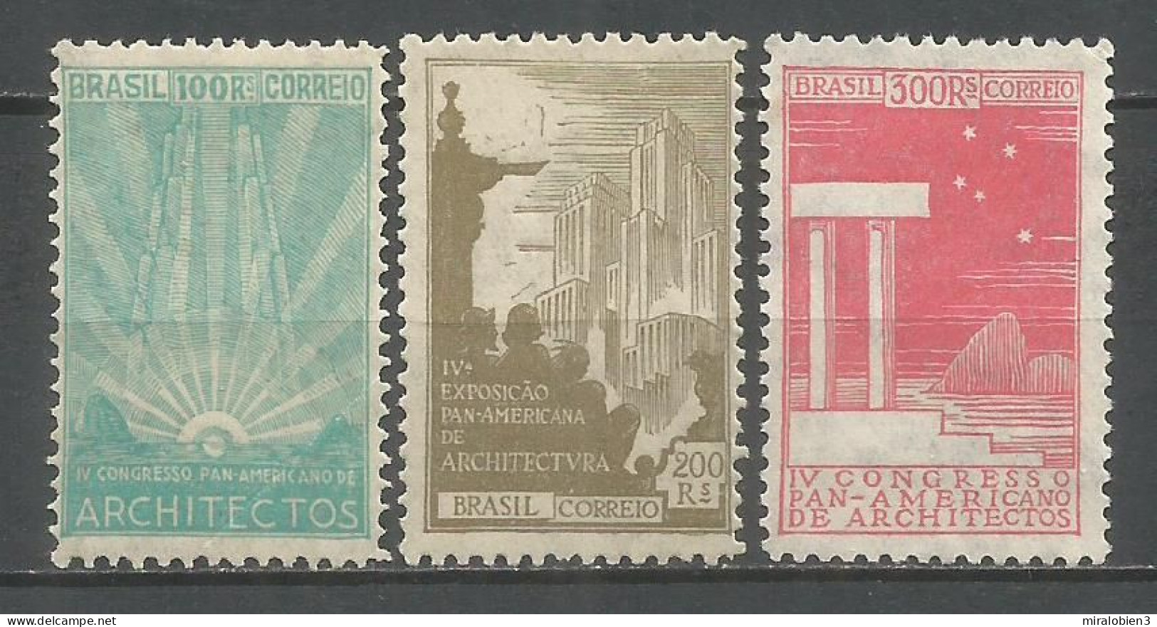 BRASIL YVERT NUM. 218/220 SERIE COMPLETA NUEVA SIN GOMA - Unused Stamps