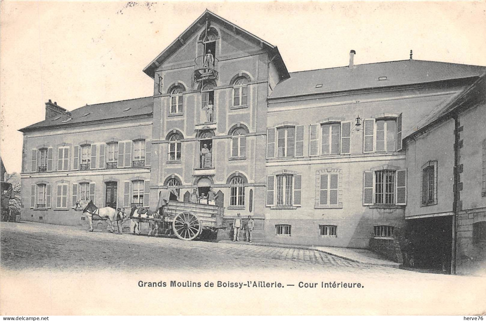 BOISSY L'AILLERIE - Grands Moulins - Cour Intérieure - Attelage - Boissy-l'Aillerie