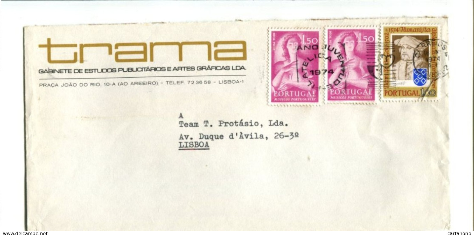 PORTUGAL - Affranchissement Sur Lettre - Storia Postale