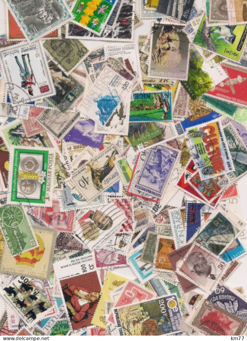 LOT 1000 TIMBRES MONDE  - Vrac (min 1000 Timbres)