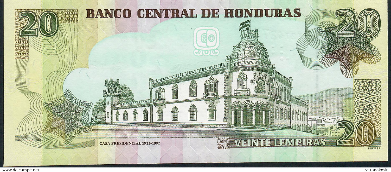 HONDURAS P100b 20 LEMPIRAS 2014 #BX         UNC. - Honduras