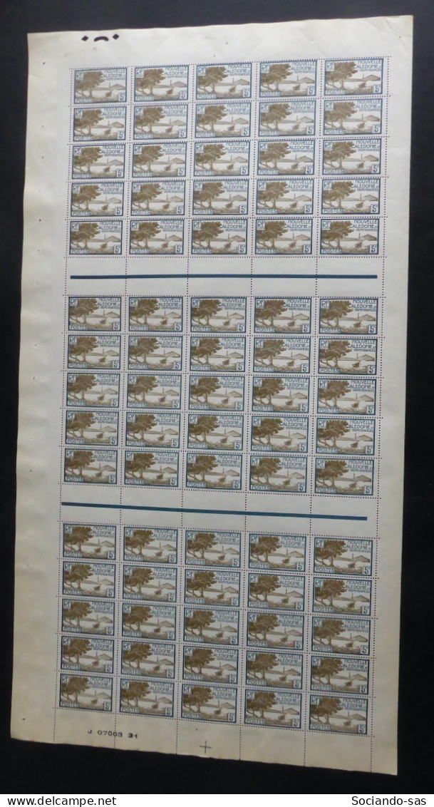 NOUVELLE-CALEDONIE - 1928-38 - N°YT. 142 - Palétuviers 5c - Feuille Complète - Neuf GC** / MNH - Unused Stamps