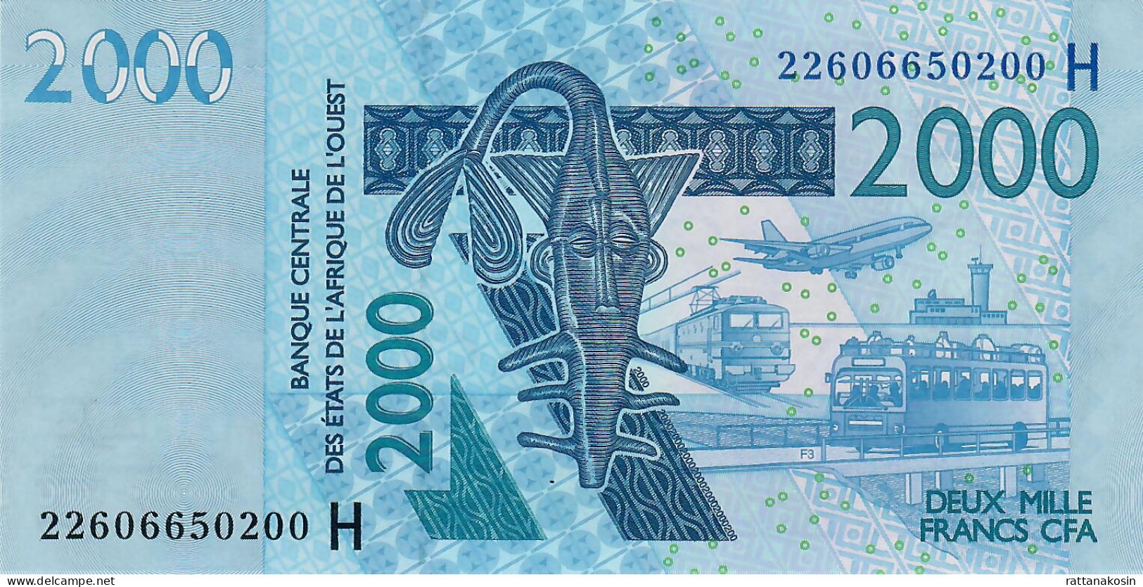 W.A.S.  NIGER  P616Hv 2000 FRANCS (20)22 2022 Signature 45 UNC. - Estados De Africa Occidental