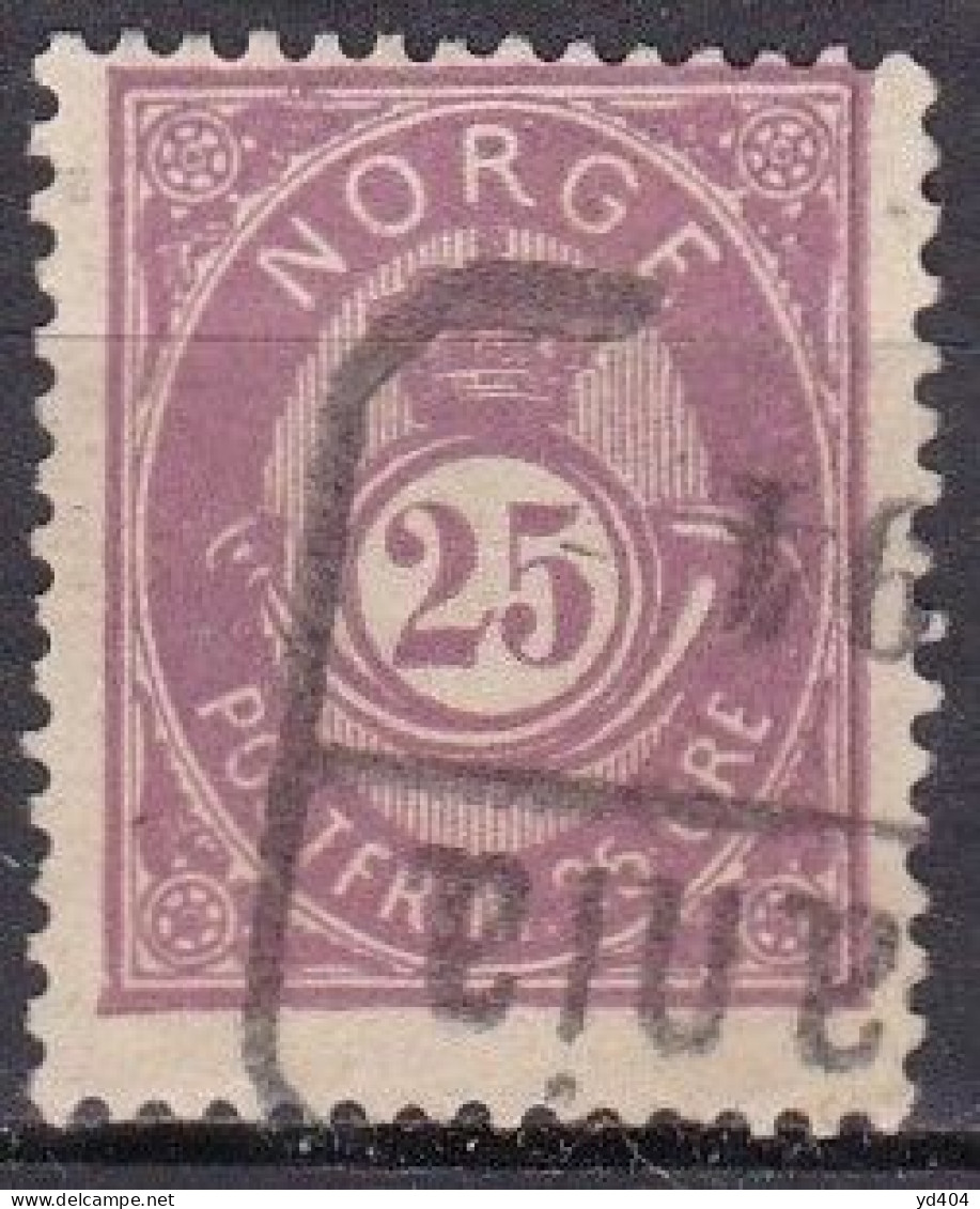 NO005Y – NORVEGE - NORWAY – 1882-90 – POST HORN – SC # 45 USED 28 € - Oblitérés