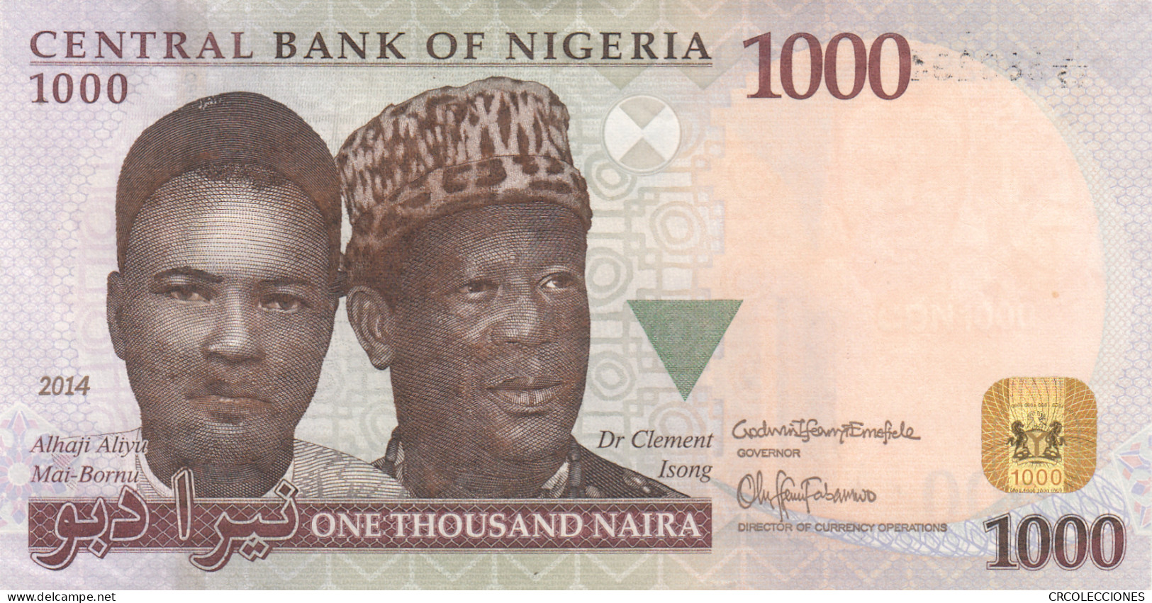 CRBX0319 BILLETE NIGERIA NAIRA 2014 MBC+  - Other - Africa