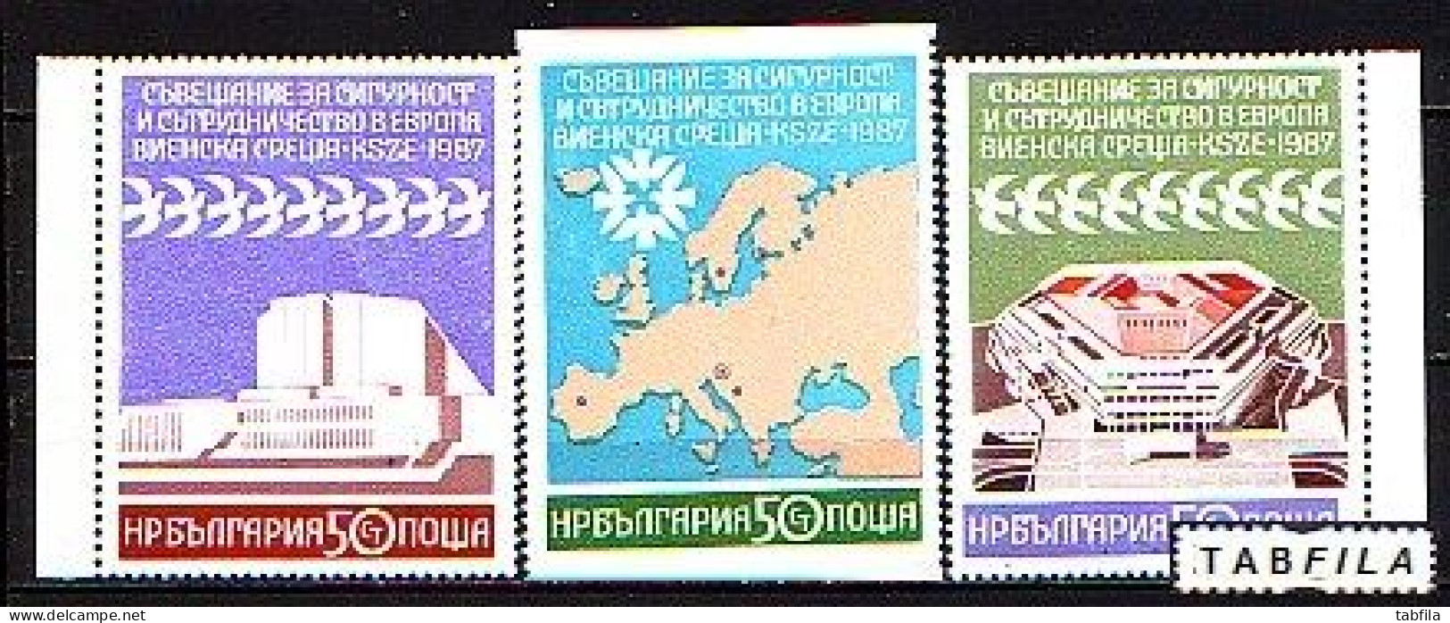 BULGARIA - 1987 - Europe-Cept - Viena - Mi 3624 / 26  -  MNH - 1987