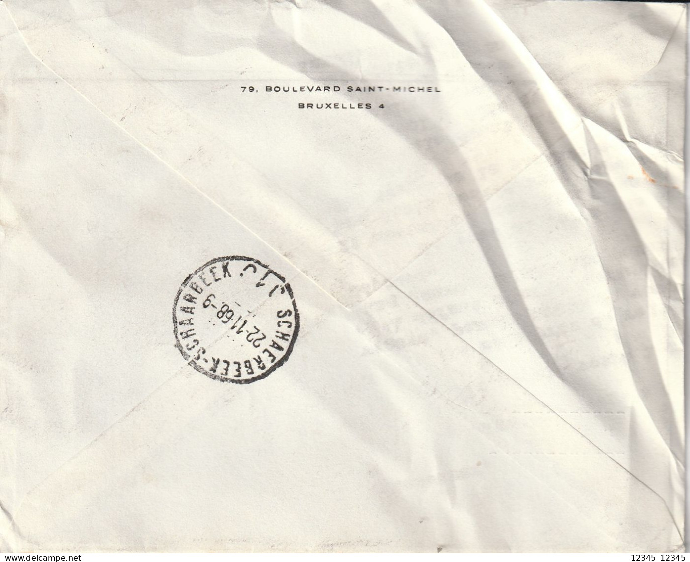 1968, Letter From Brussel To Schaarbeek, Absent 2-1-69 (letter Not Opened) - Briefe U. Dokumente