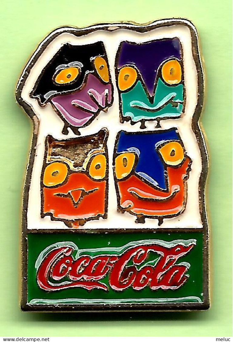 Pin's Coca-Cola JO Jeux Olympiques Nagano '98 Mascottes (Harfangs Des Neiges) - 6J25 - Coca-Cola