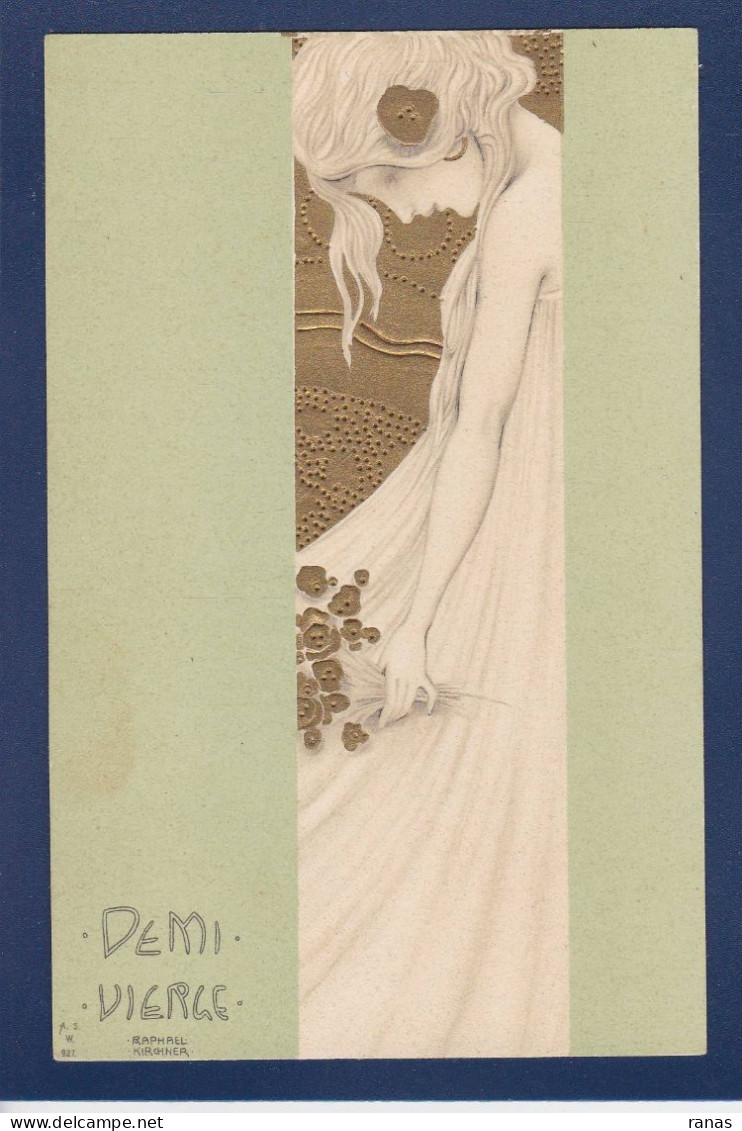 CPA Kirchner Raphaël Art Nouveau Femme Girl Woman Demi Vierge Non Circulée état Luxe - Kirchner, Raphael