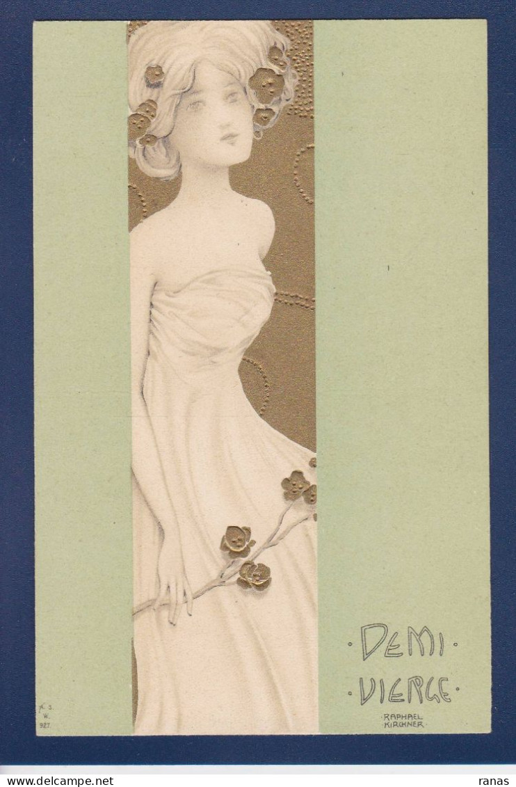 CPA Kirchner Raphaël Art Nouveau Femme Girl Woman Demi Vierge Non Circulée état Luxe - Kirchner, Raphael