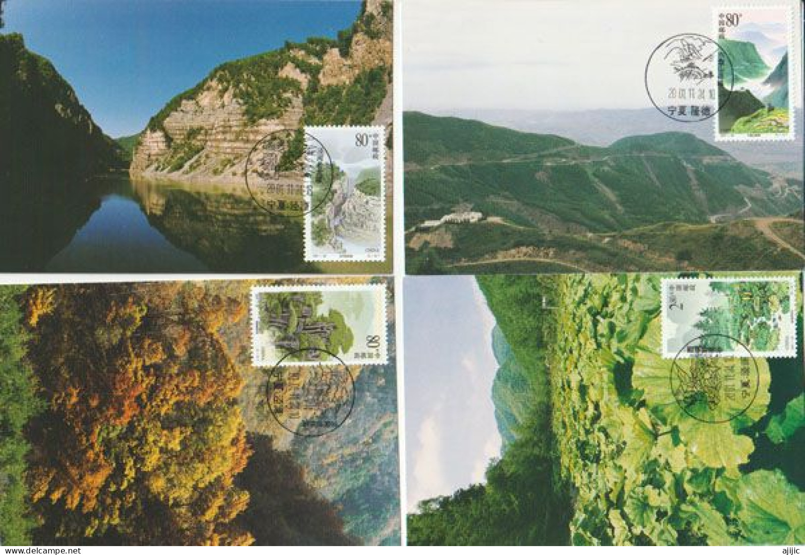 Yanzhi Gorge,Liupan Mountains,etc.  4 Maximum-cards - Tarjetas – Máxima