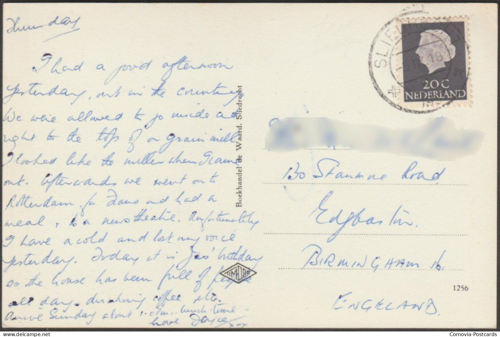 Dr Langeveldplein, Sliedrecht, 1957 - De Waard Foto Briefkaart - Sliedrecht