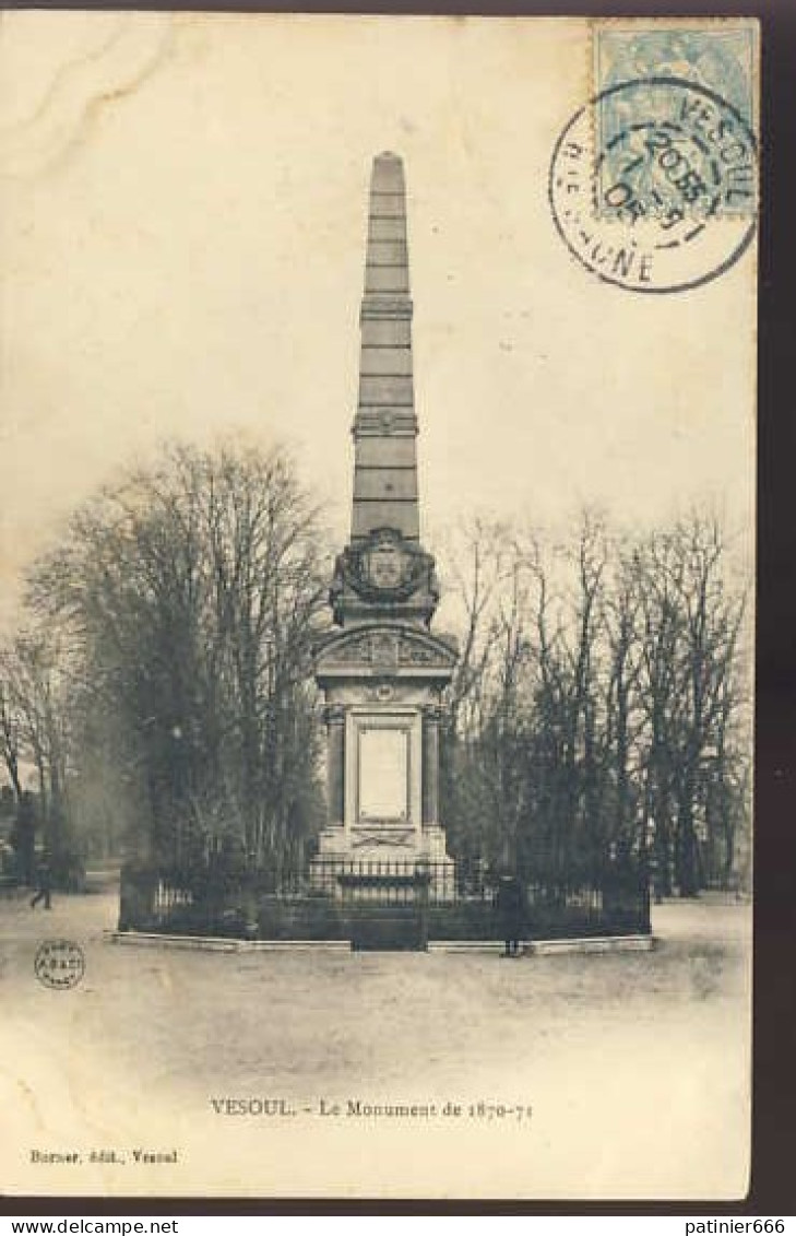 Vessoul Le Monument De 1870 71 - Vauvillers