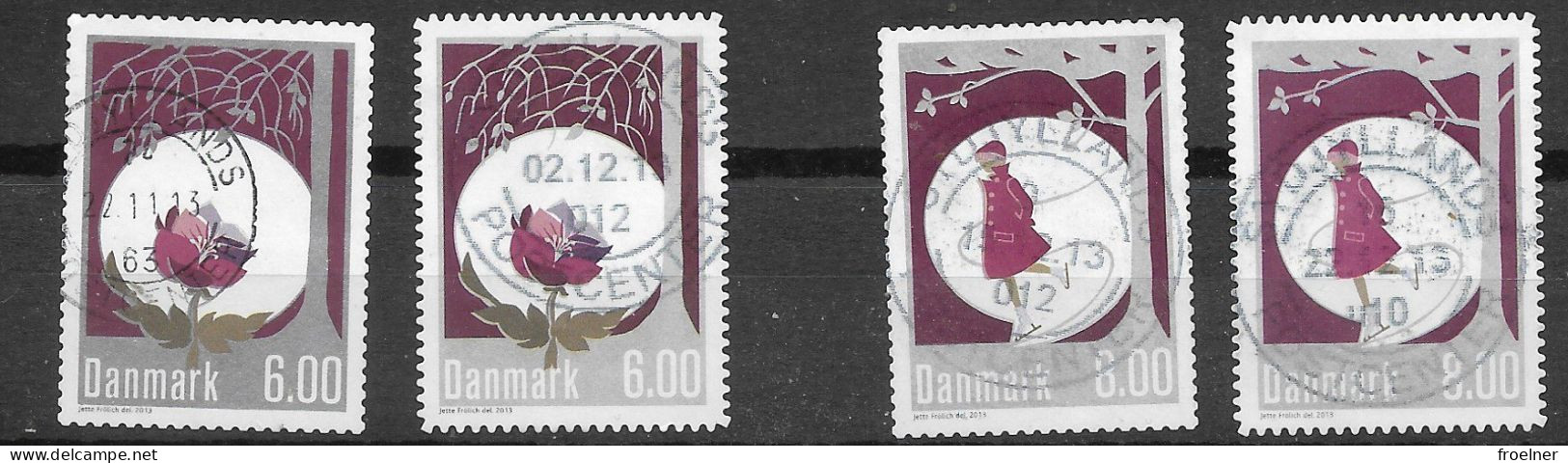 Denmark 2013, MiNr 1758a + C, 1759a + C - Used Stamps