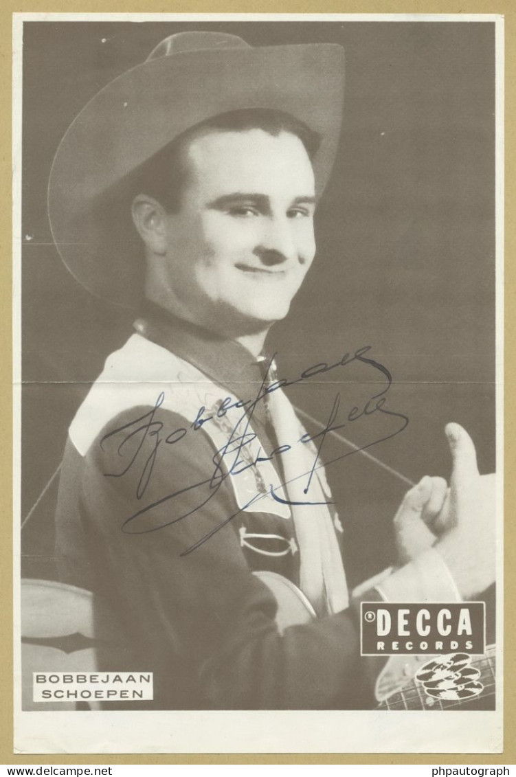 Bobbejaan Schoepen (1925-2010) - Flemish Entertainer - Rare Signed Photo - COA - Zangers & Muzikanten