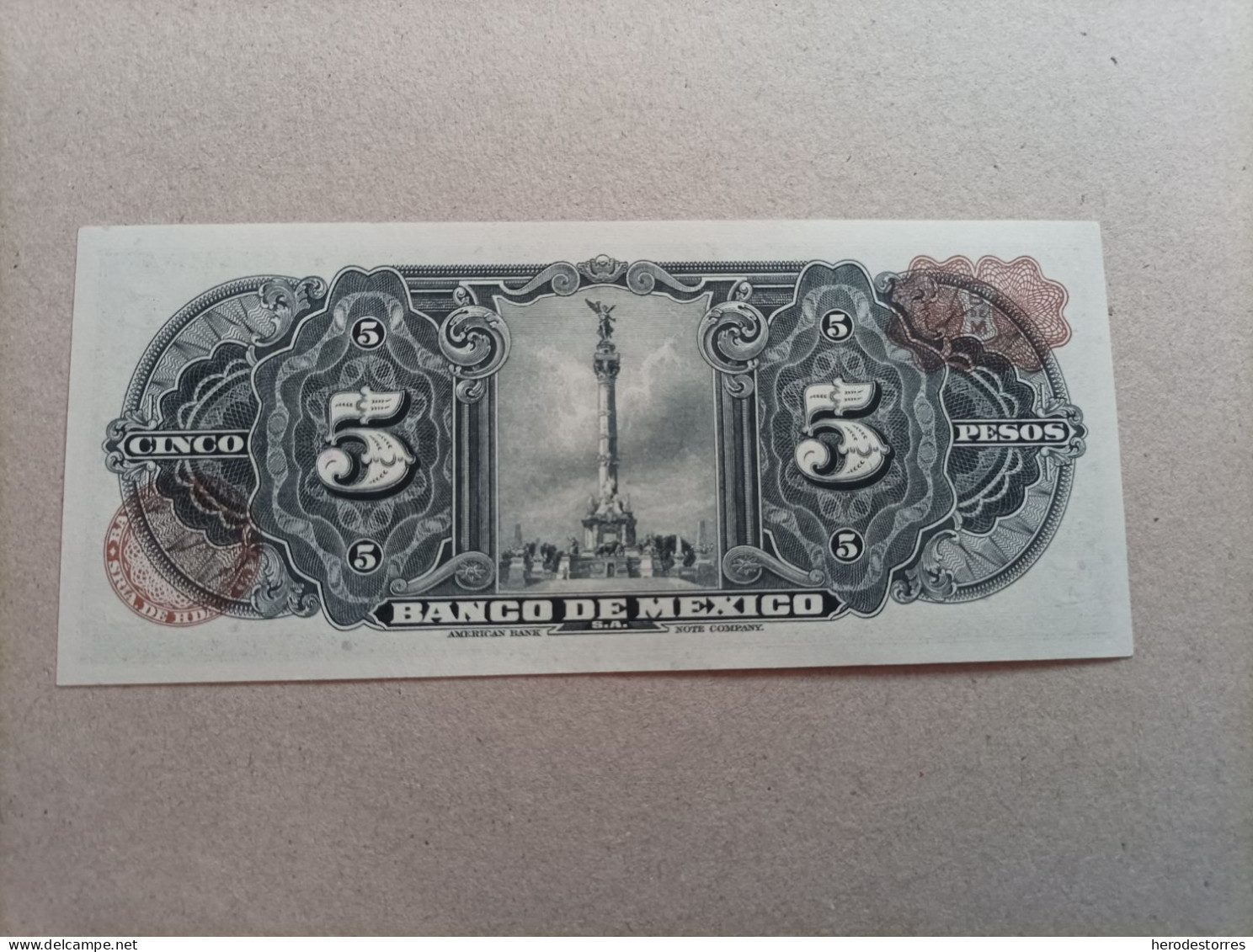 Billete De México 5 Pesos Del Año 1969, UNC - Mexiko