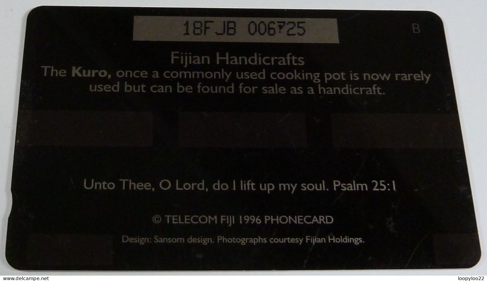 FIJI - GPT  - $3 - Error Control - 18FJB - Fijian Handicrafts - Kuro -  Used - Fiji