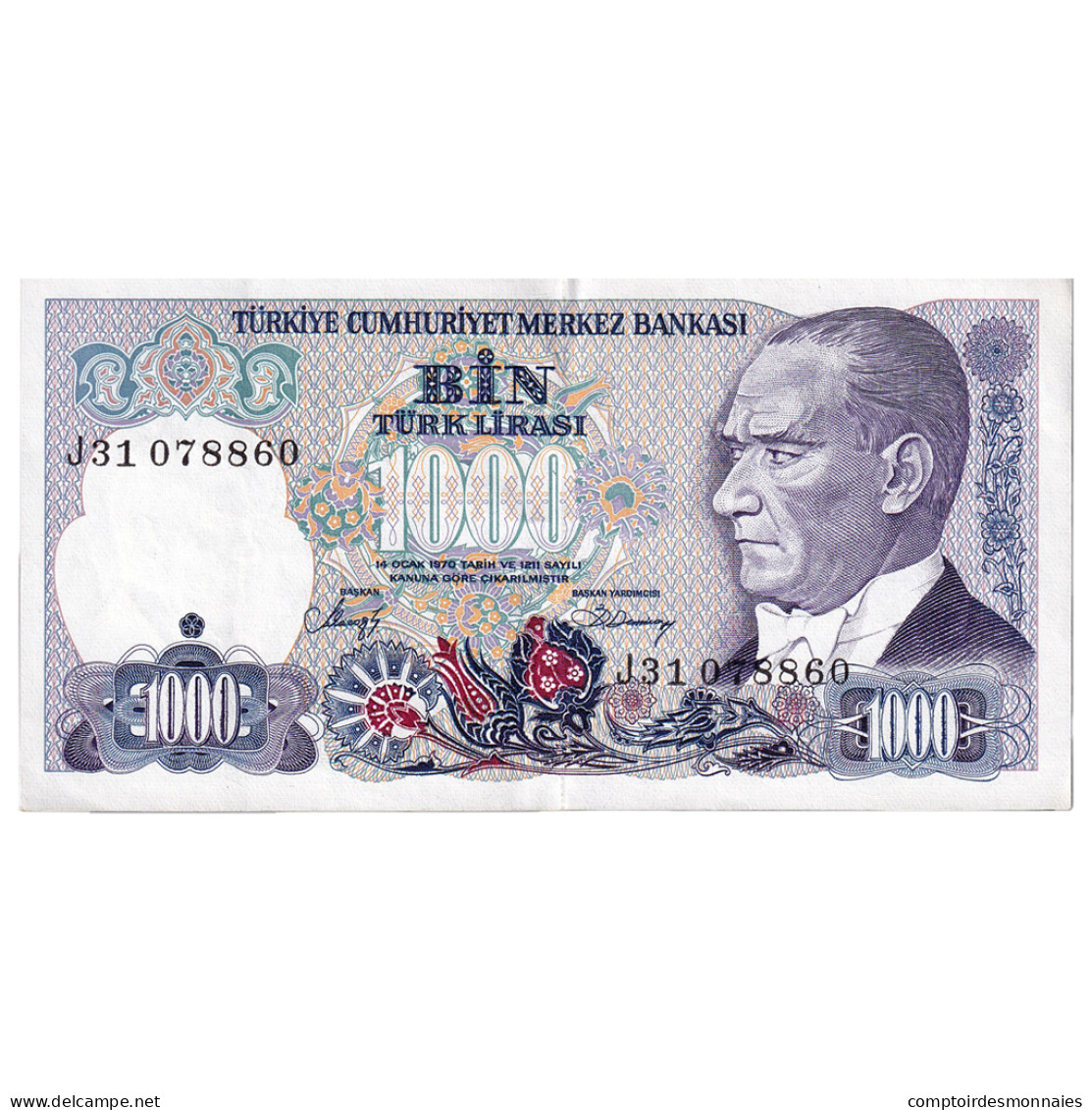 Billet, Turquie, 1000 Lira, Undated (1988), KM:196, SUP - Turquie