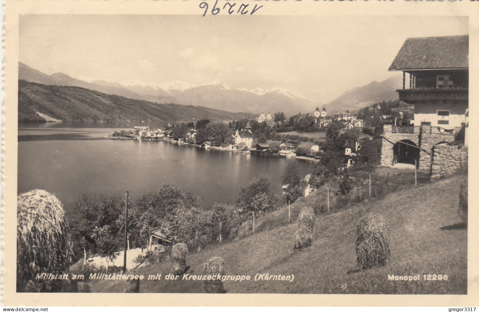 E3617) MILLSTATT Am Millstättersee Mit Der Kreuzeckgruppe - Tolle FOTO AK - Alt ! HAUS Detail Mit Garten Im Vordergrund - Millstatt