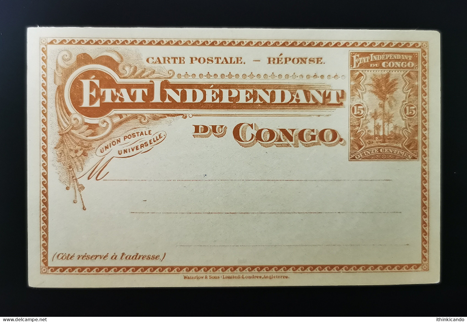 Congo Carte Postale Reponse Unused - Entiers Postaux