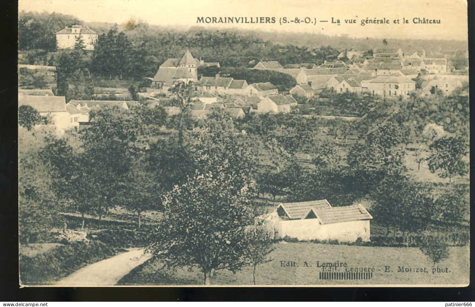 Morainvilliers La Vue Generale Et Le Chateau - Morainvilliers