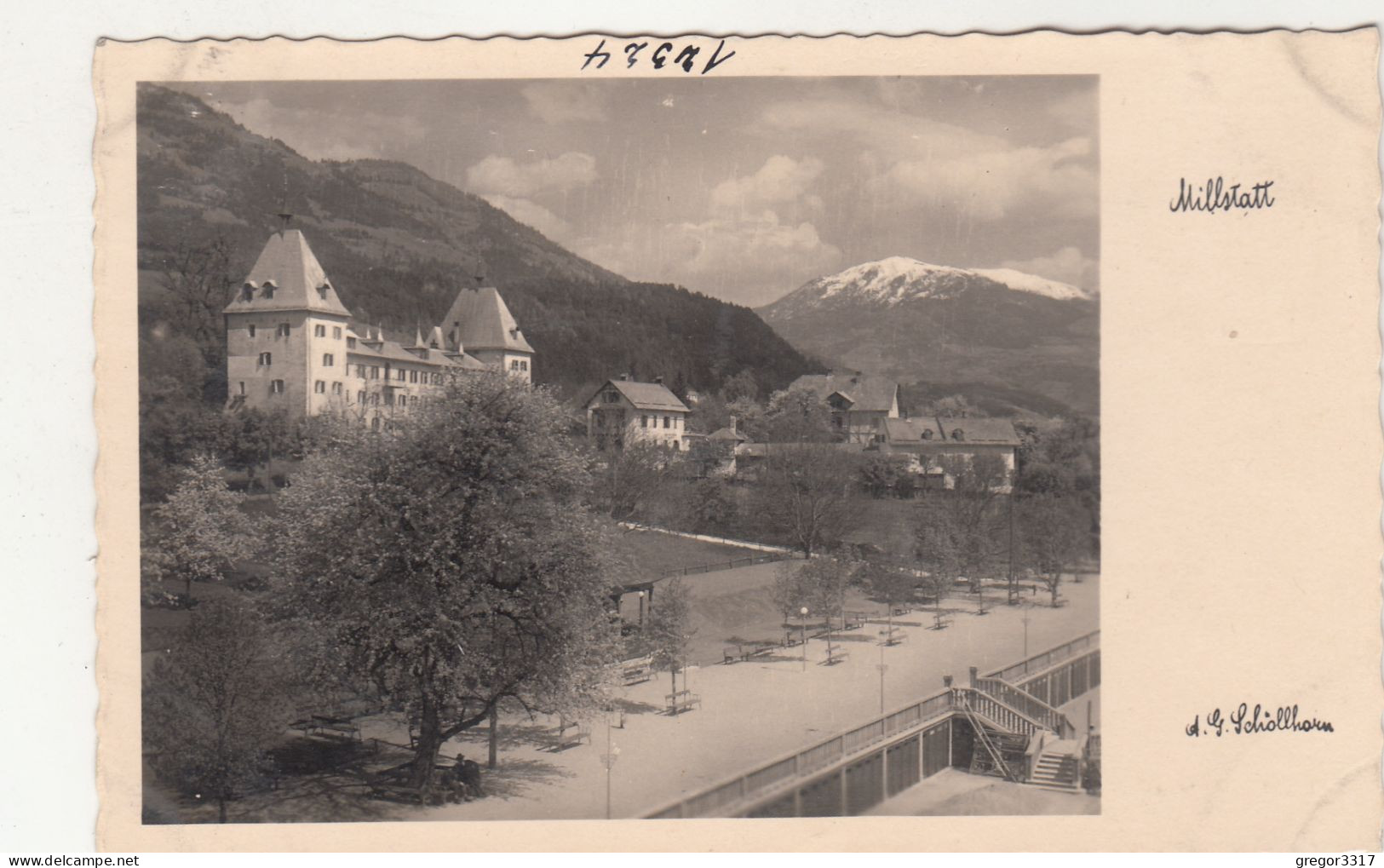 E3625) MILLSTATT Am Millstätter See - Kärnten - PARK Und Stiegen Mit Gebäude - Alte FOTO AK - Millstatt