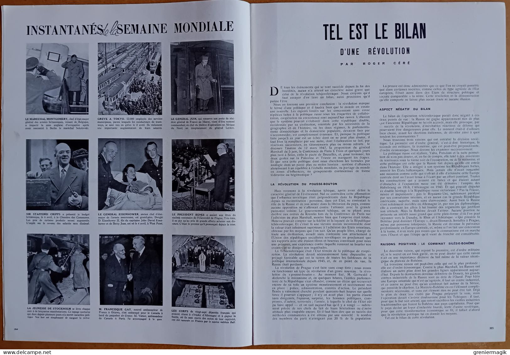 France Illustration N°133 17/04/1948 Hoffman Plan Marshall/Elections En Italie/Spéléologie Gouffre Du Caladaïre/Algérie - General Issues