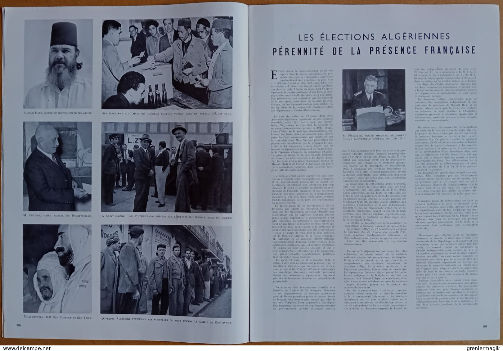 France Illustration N°133 17/04/1948 Hoffman Plan Marshall/Elections En Italie/Spéléologie Gouffre Du Caladaïre/Algérie - Informations Générales