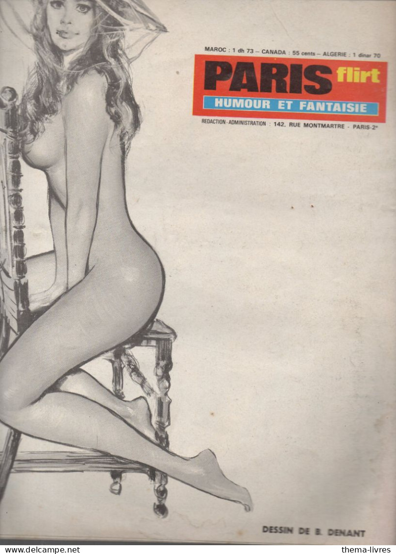 Revue PARIS FLIRT (humour Et Fantaisie Charme)  N°554 Pin-up De B DENANT Au Plat Inférieur  1967 (CAT4074/554)) - Humour