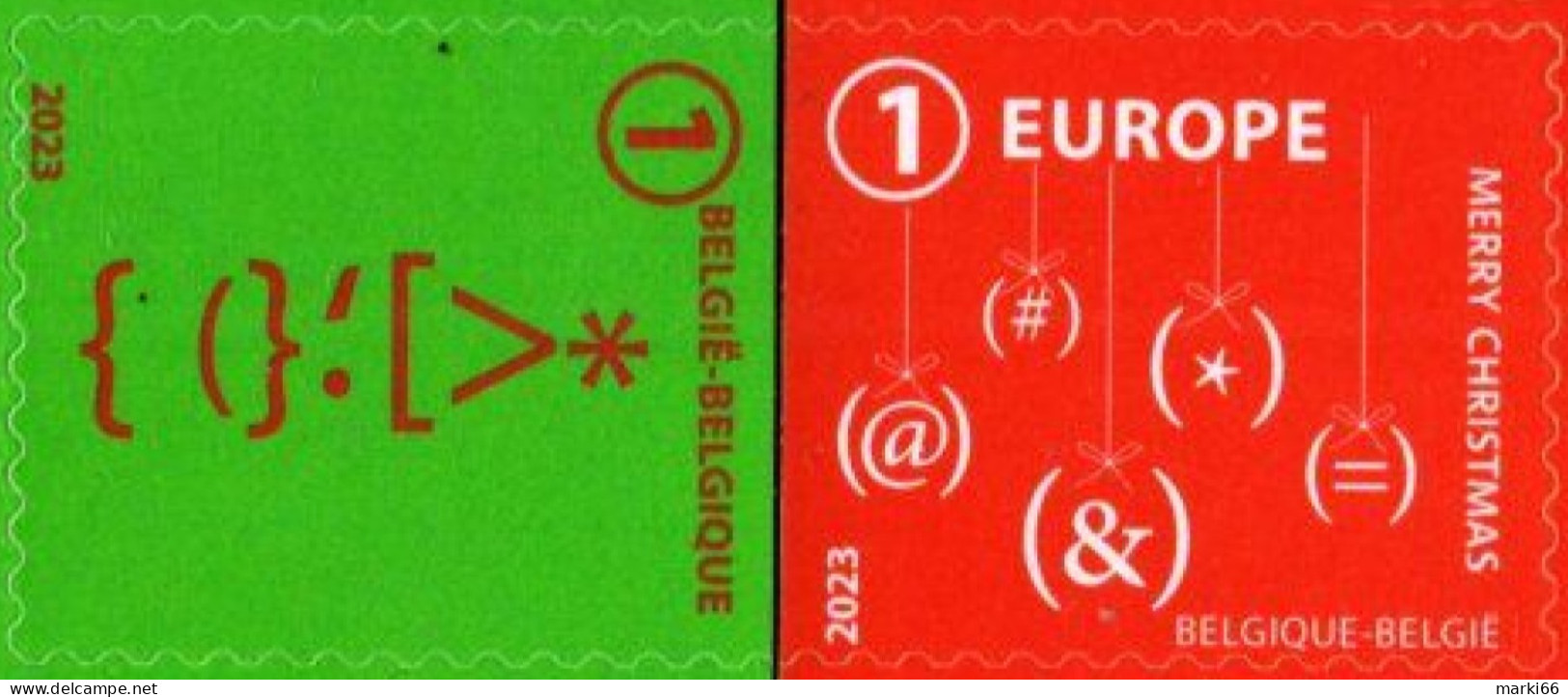 Belgium - 2023 - Christmas - Mint Self-adhesive Booklet Stamp Set - Neufs